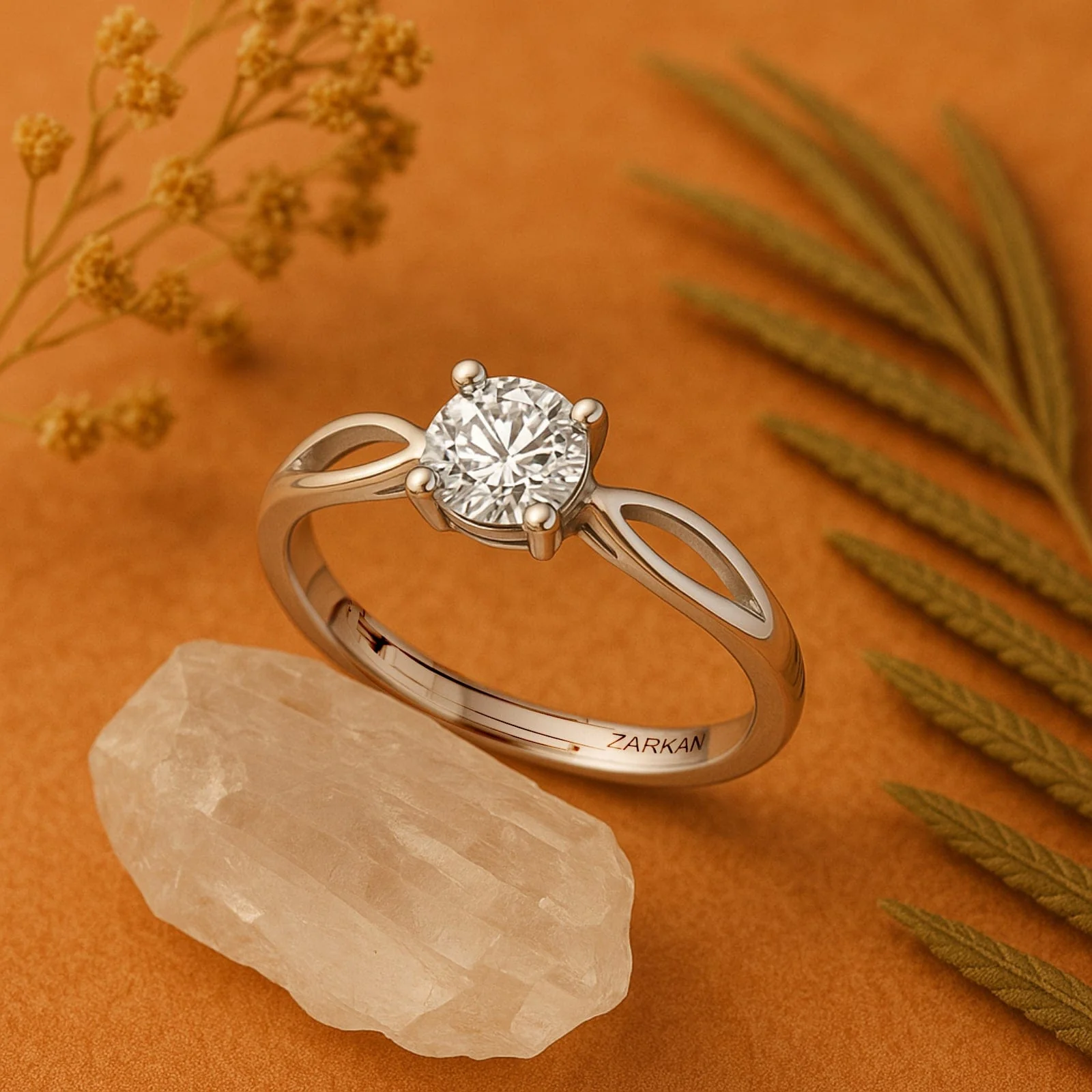 Beauty Of Minimal Sterling Silver Solitaire Ring
