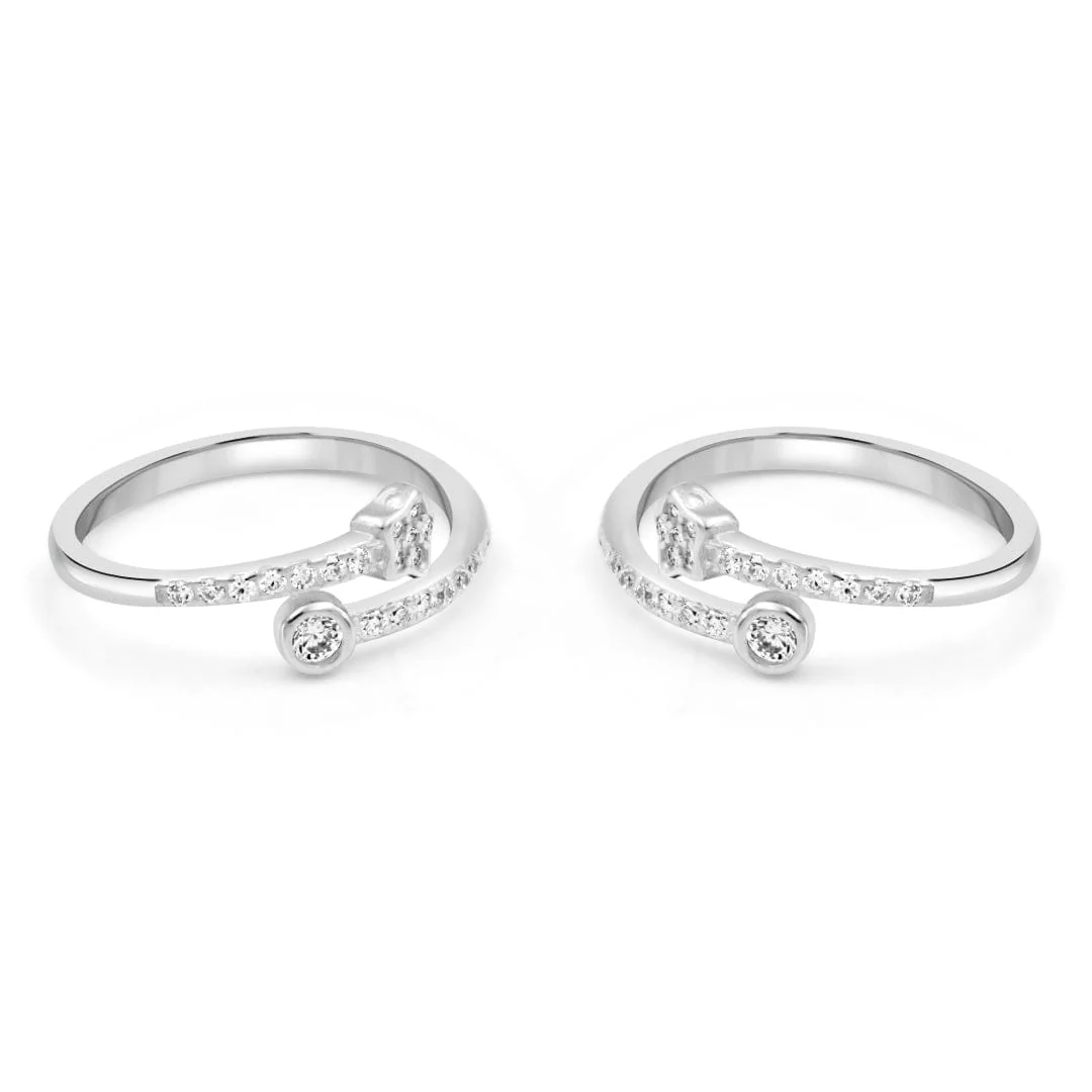 Zarkan Exceeding Excellence Silver Toe Rings