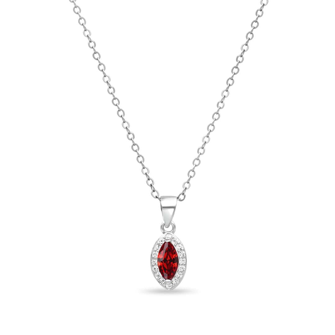 Zarkan Eye of The Queen Red Silver Jewelry Set - Image 5