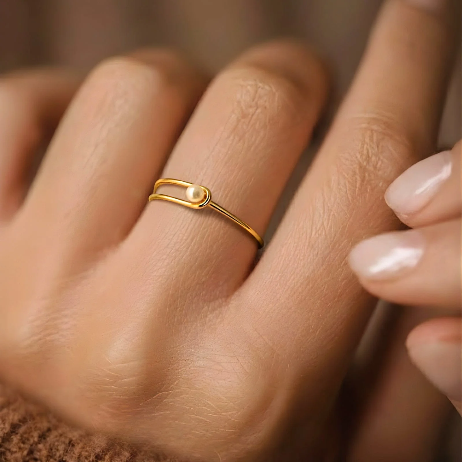 Hallmark Silver Delicate Touch Gold Plated Ring - Image 2