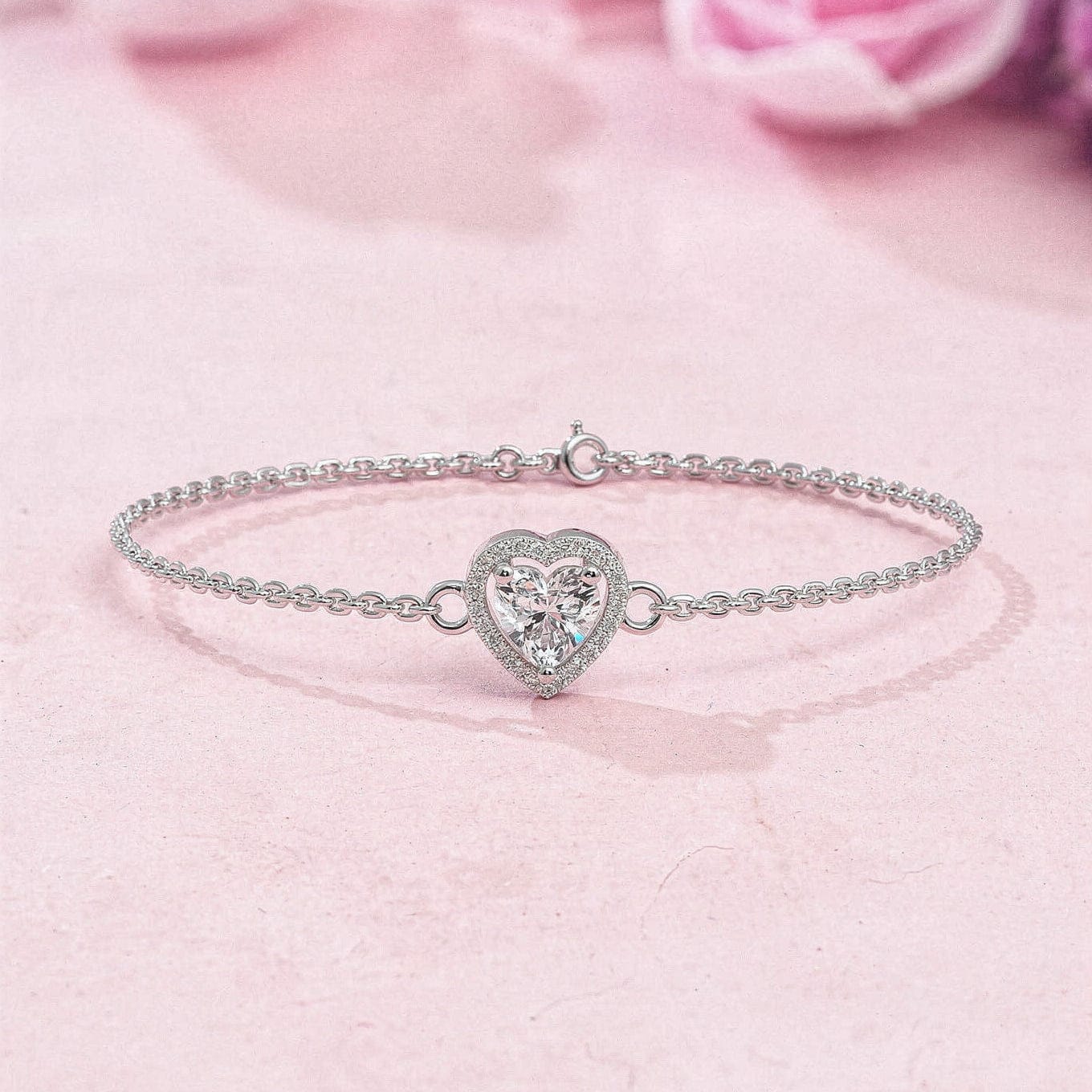 Hallmark Silver Minimal Heart Bracelet - Image 2
