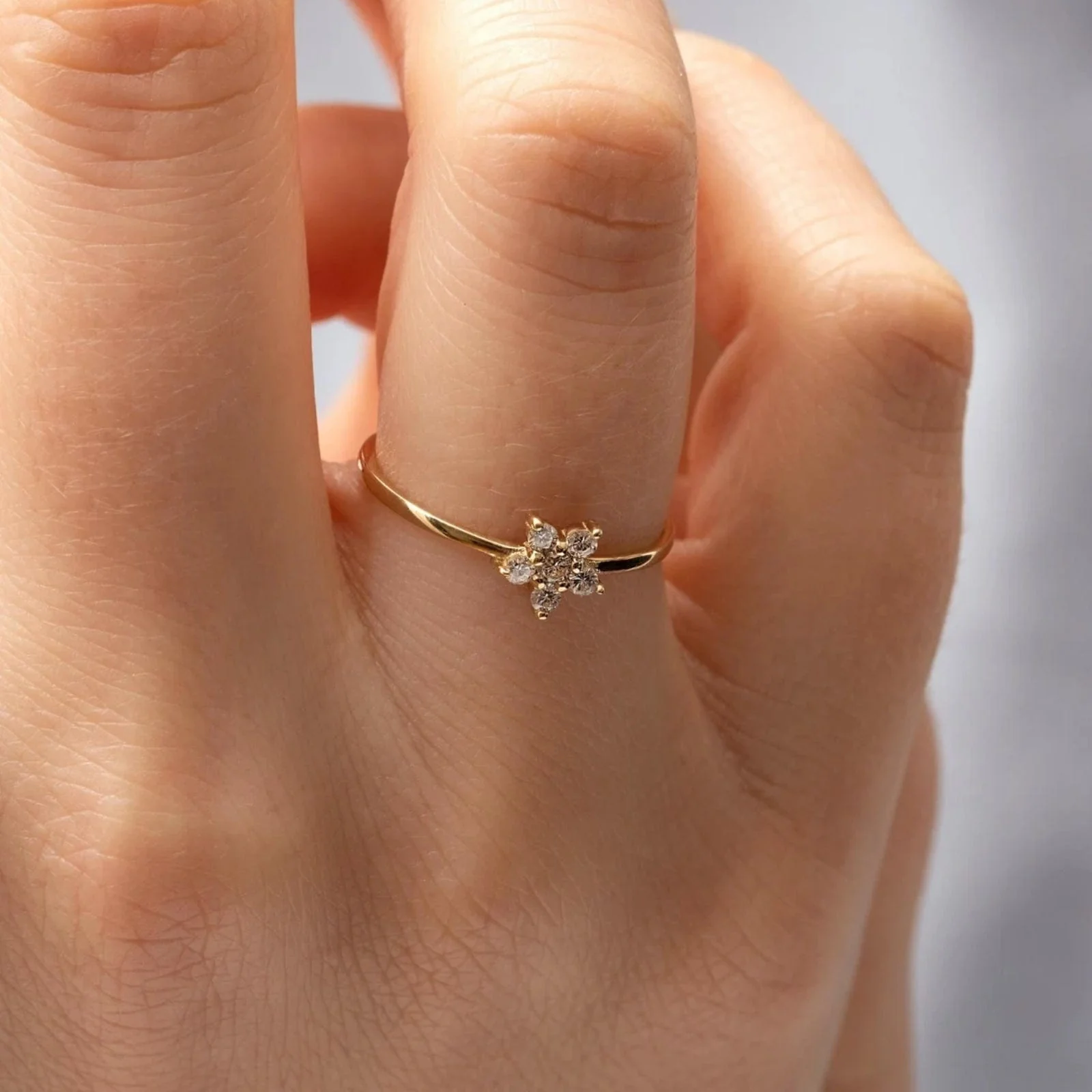 Hallmark Silver Minimal Star Gold Plated Ring - Image 2