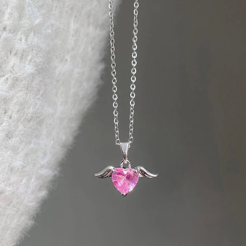 Hallmark Silver Pink Heart Love Bird Ring And Pendant Gift Set - Image 2