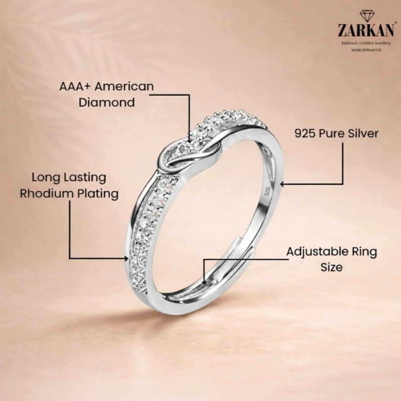 Hallmark Silver Sterling Ring For Women Minimalist Design - Image 5