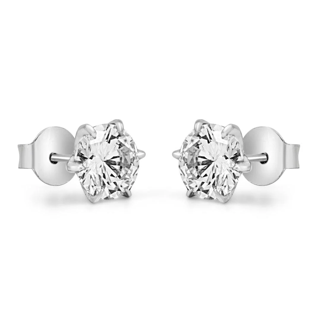 Zarkan Single Stone 925 Silver Earrings - Image 3