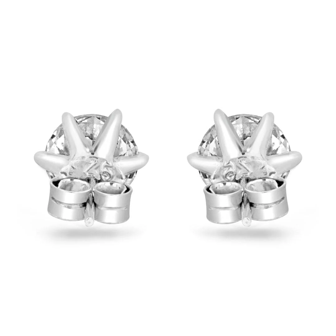 Zarkan Single Stone 925 Silver Earrings - Image 4