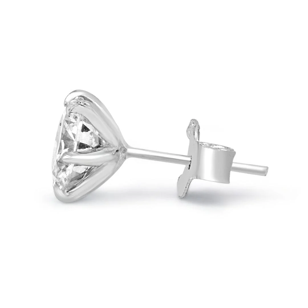 Zarkan Single Stone 925 Silver Earrings - Image 5
