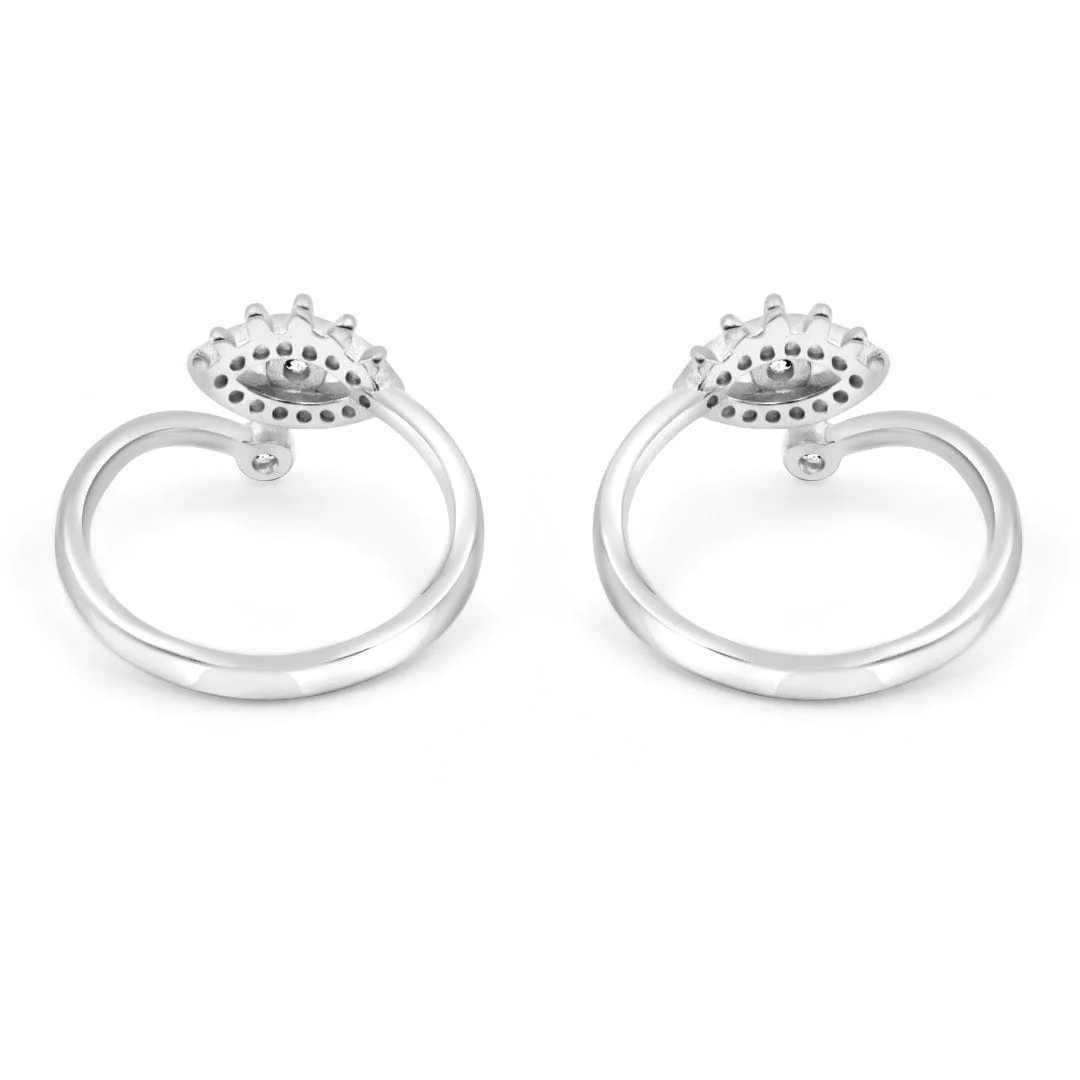 Zarkan The Enlightening Eye Silver Toe Rings - Image 5