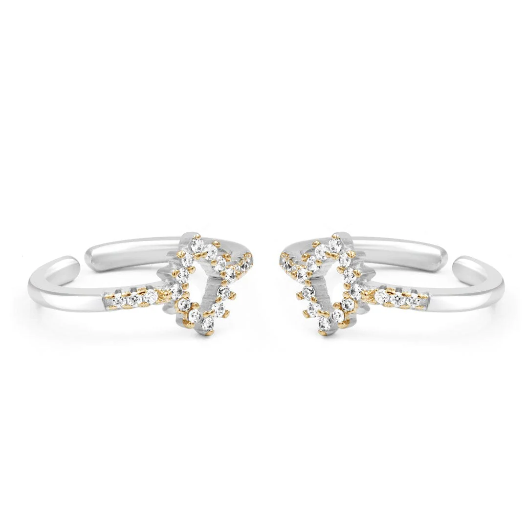 Zarkan The Golden Rangoli Silver Toe Rings - Image 4