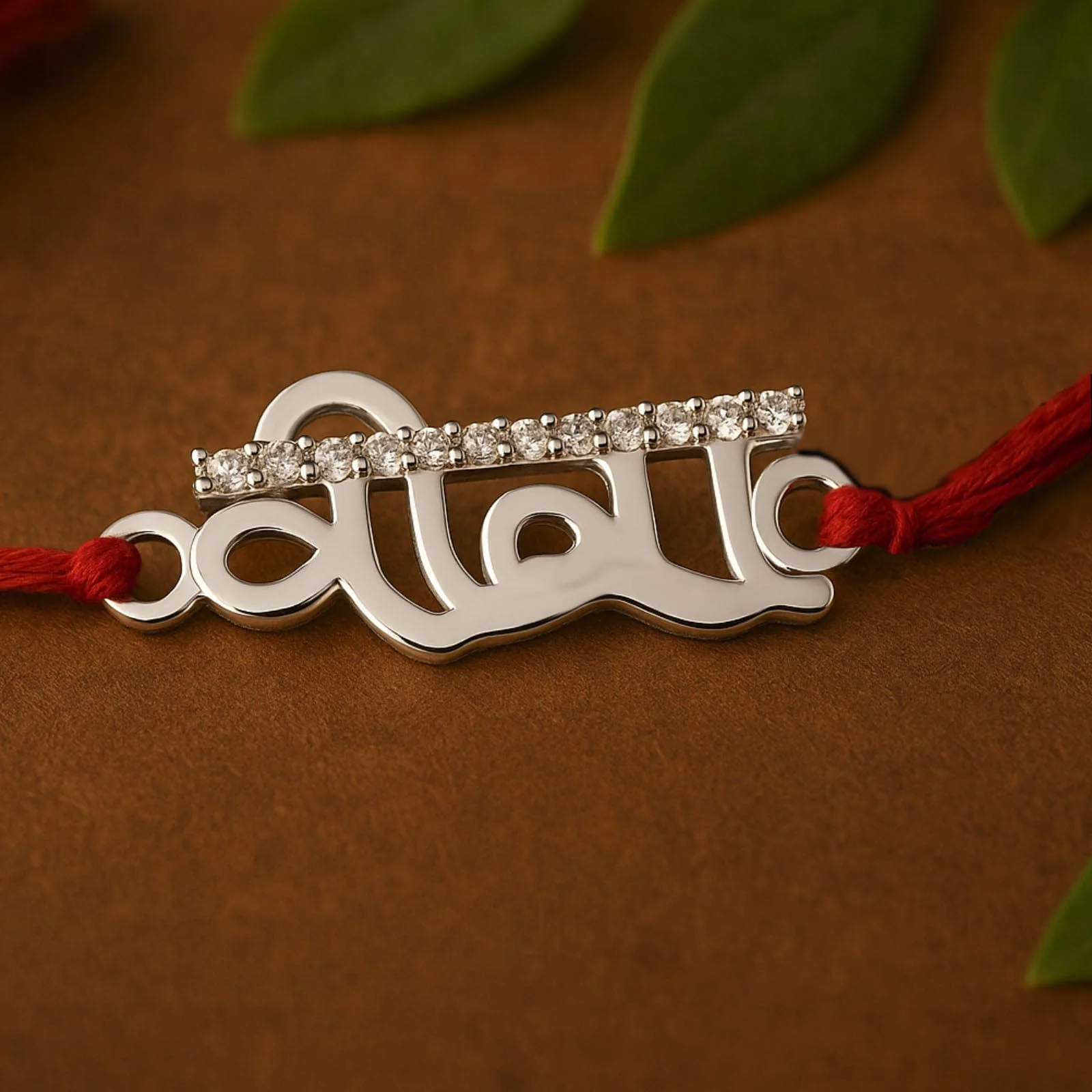 Zarkan VEERA Pure Silver Rakhi With Roli Chawal - Image 2