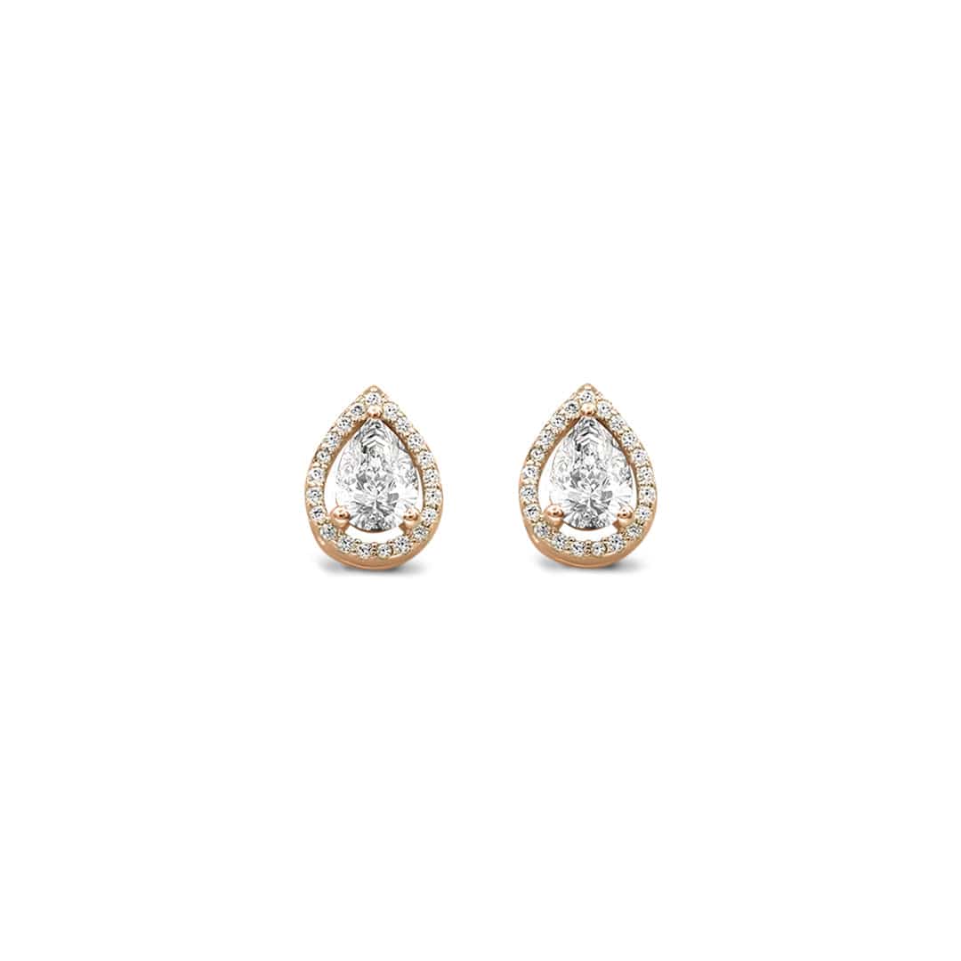 Zarkan Rose Gold Water Drop Shine Jewlery Set - Image 5