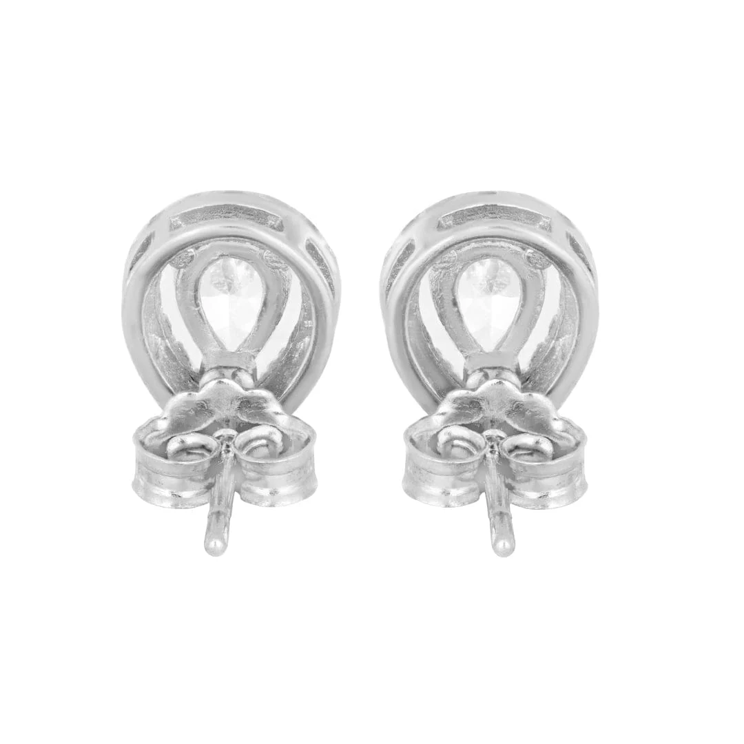 Zarkan Water Drop Silver Studs - Image 5