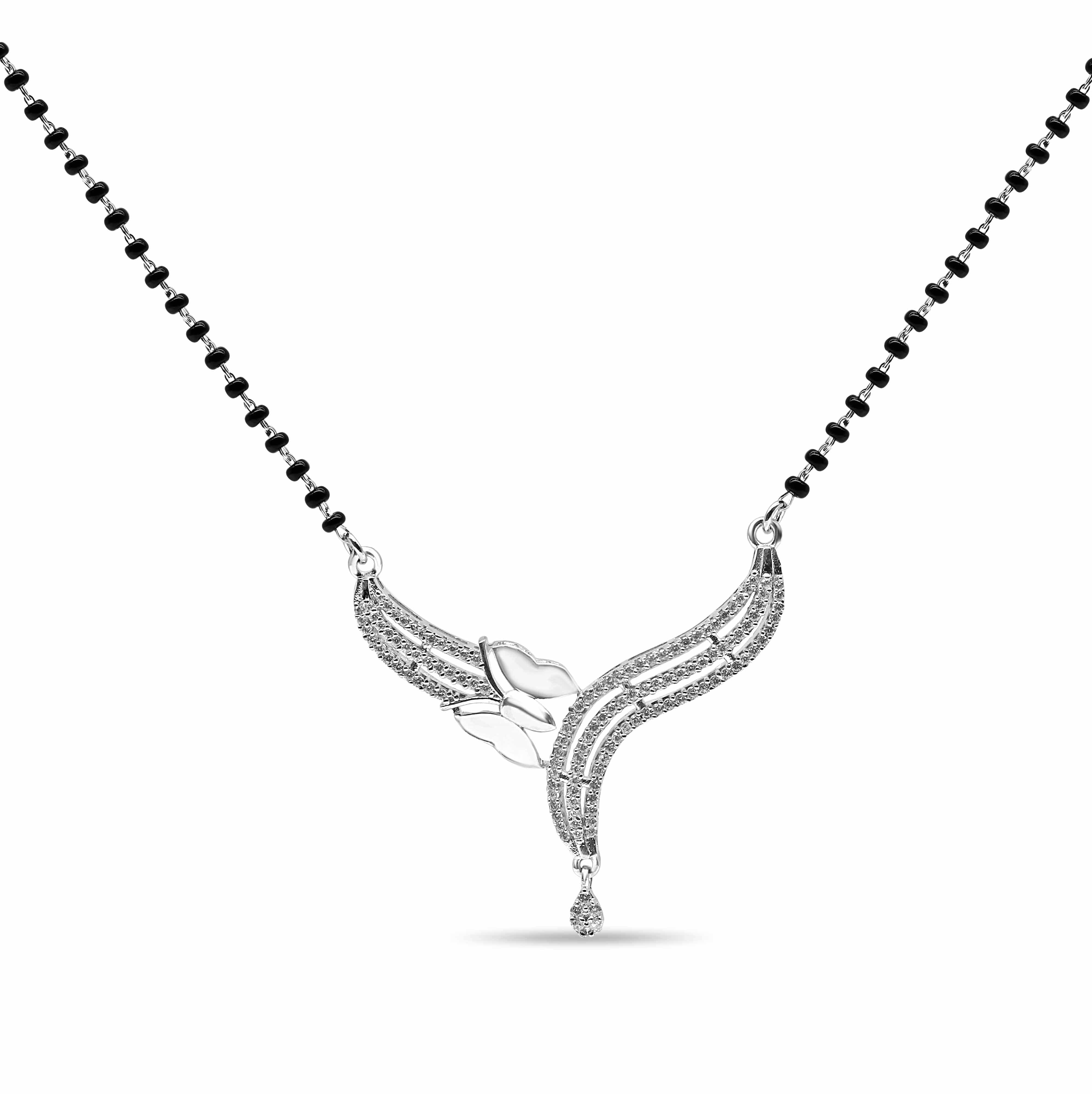 Zarkan 925 Silver Butterfly Mangalsutra - Image 2