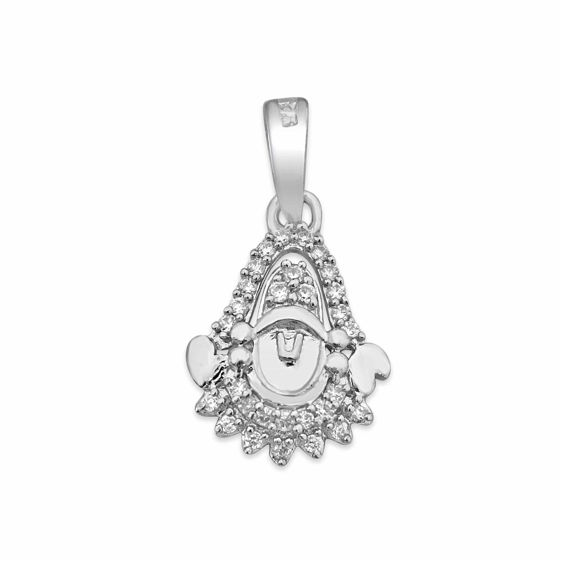 Zarkan 925 Silver Tirupati Balaji Pendant With Chain - Image 3