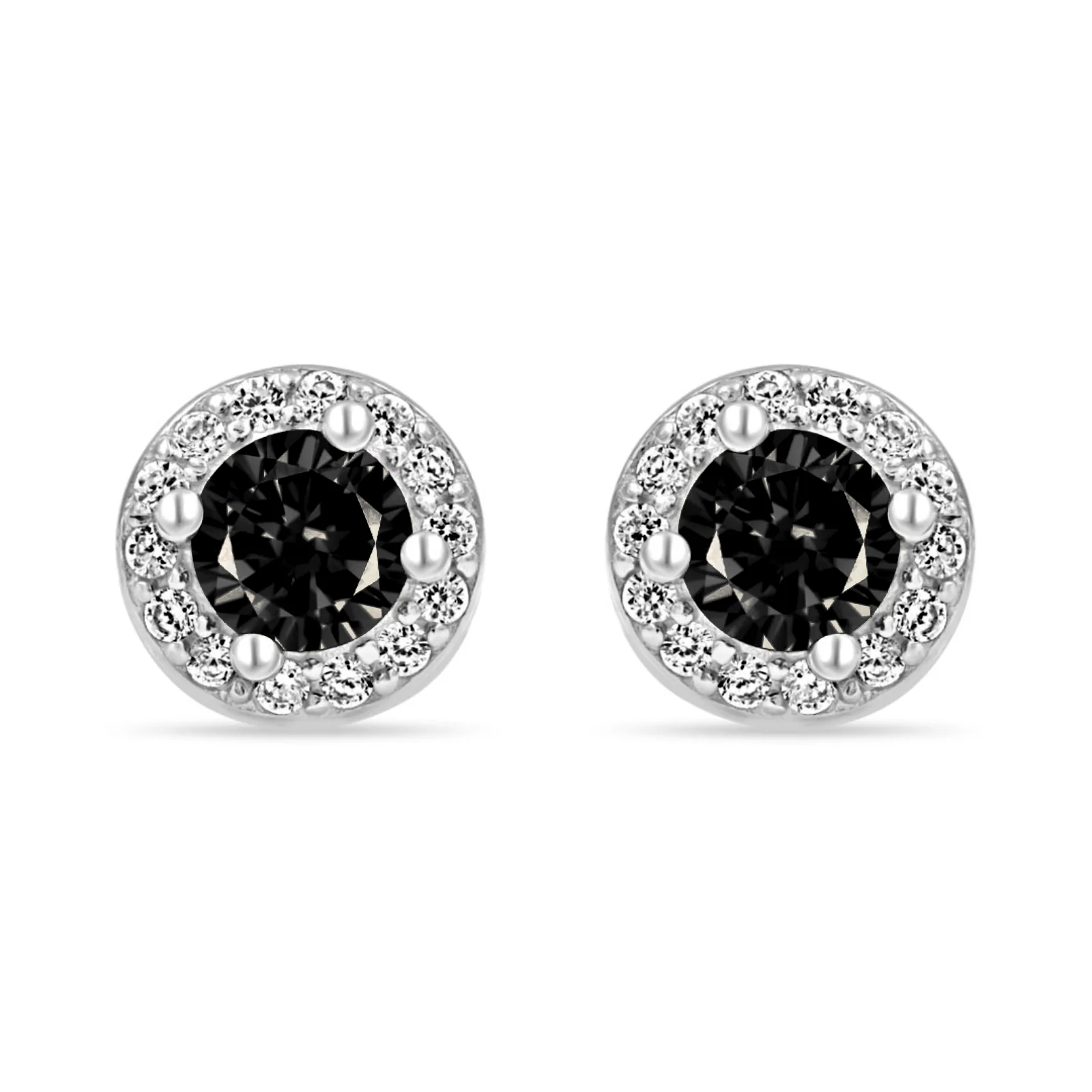 Zarkan Black Delight Dot Silver Jewelry Set - Image 2