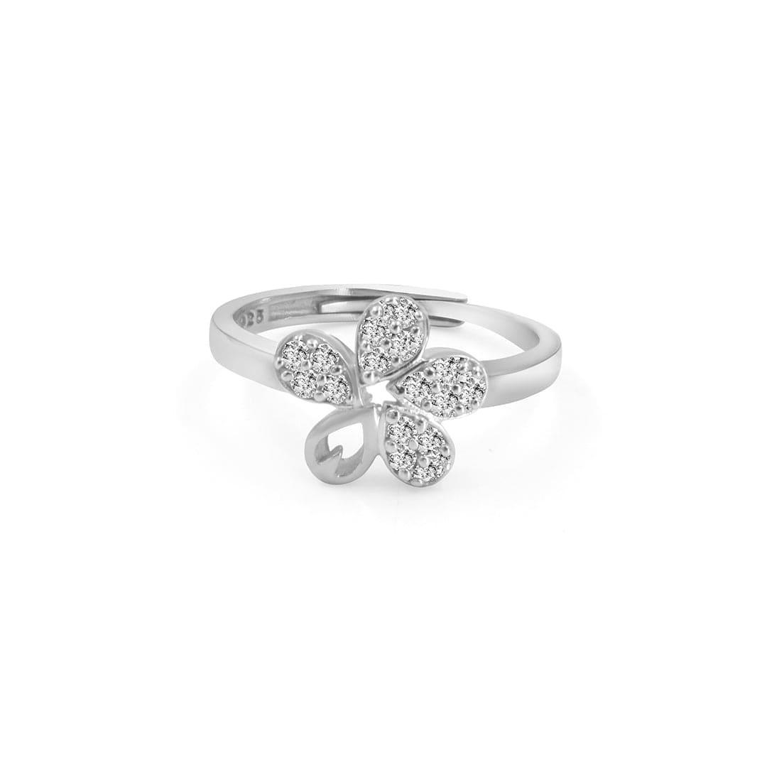 Zarkan Cute Flower For Love Pure 925 Silver Ring - Image 4