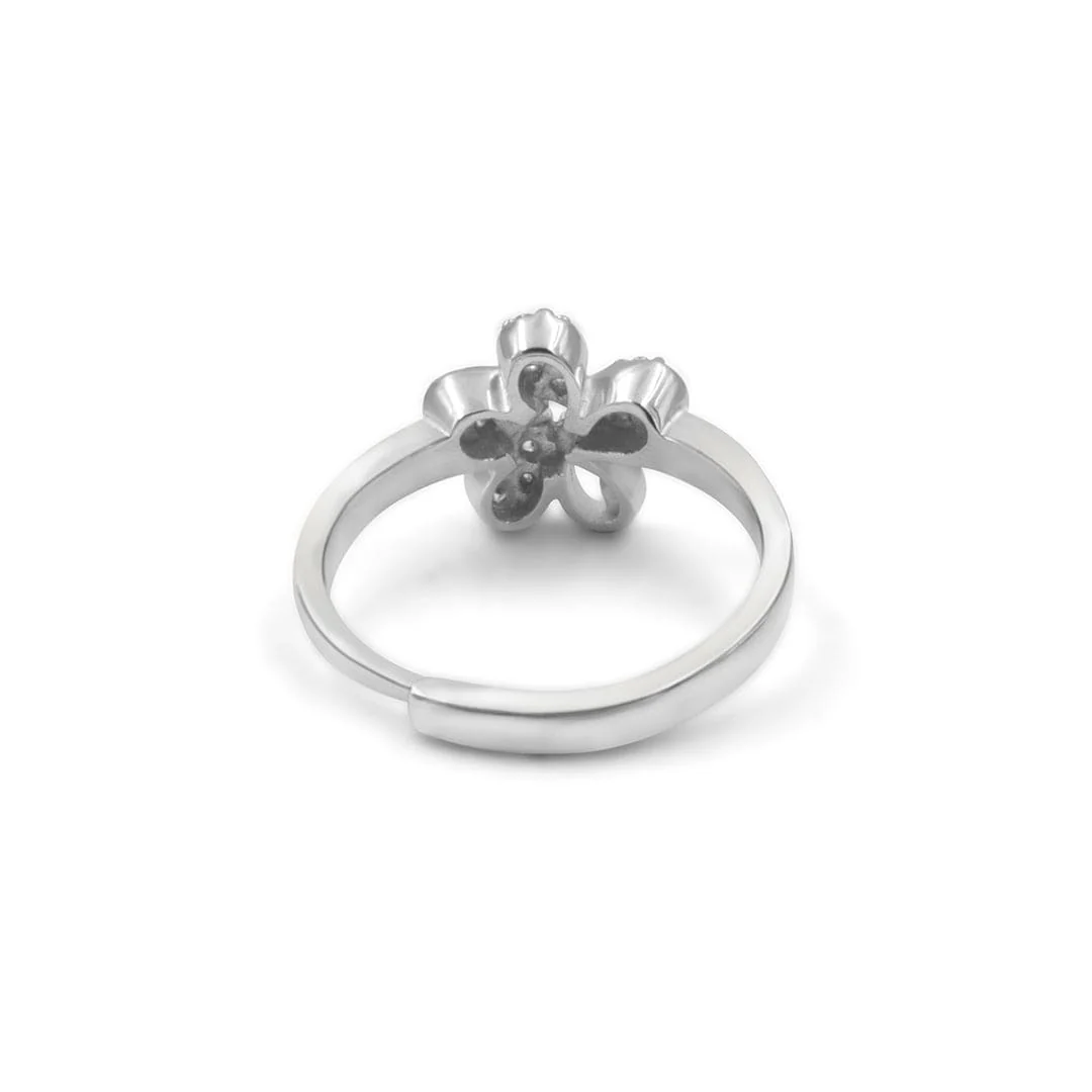 Zarkan Cute Flower For Love Pure 925 Silver Ring - Image 5
