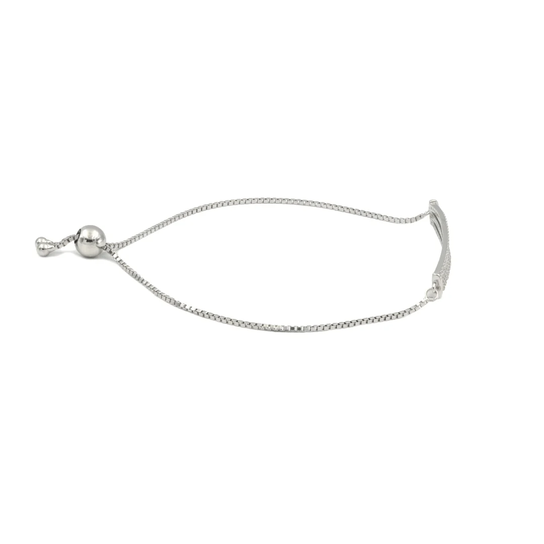 Zarkan Trio Style Zirkon Silver Bracelet - Image 3